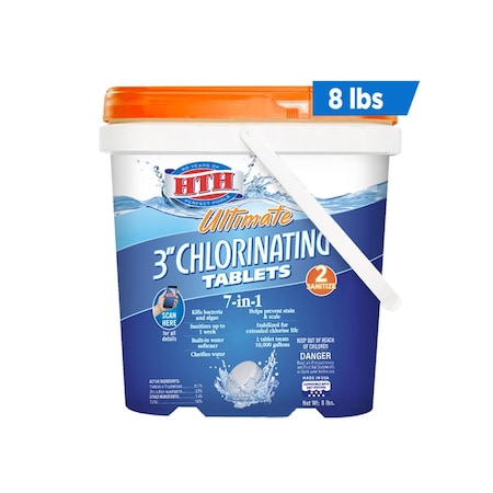 Hth HTH 8 lbs Ultra Tablet Chlorinating Chemicals HT7627